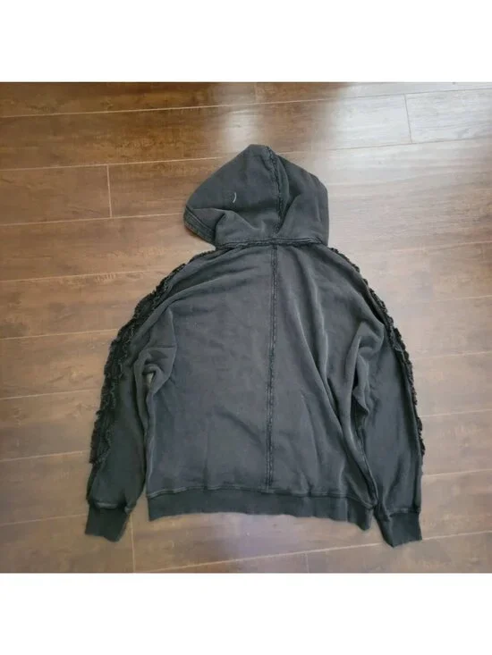 Free People XOXO Hoodie Oversized Athleisure Boho Grunge Streetwear Womens S - Picture 3 of 7